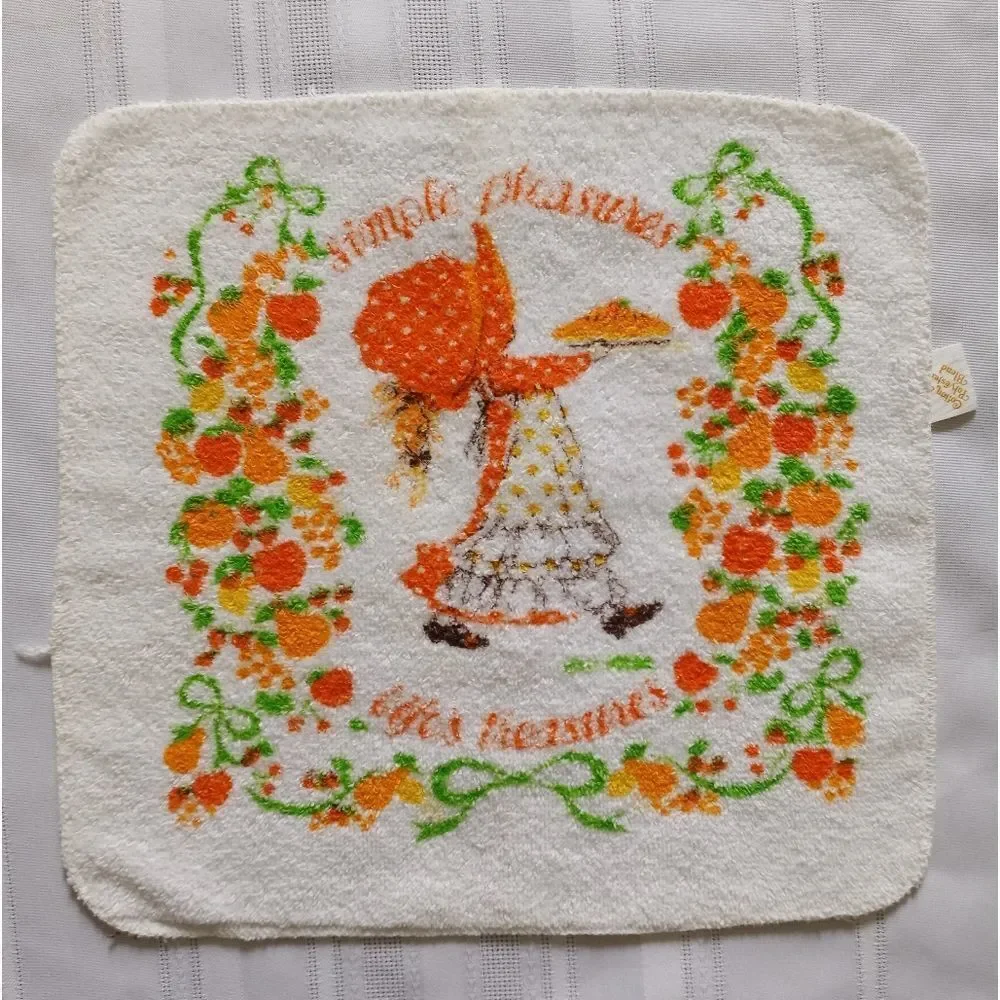 Holly Hobbie style washcloth